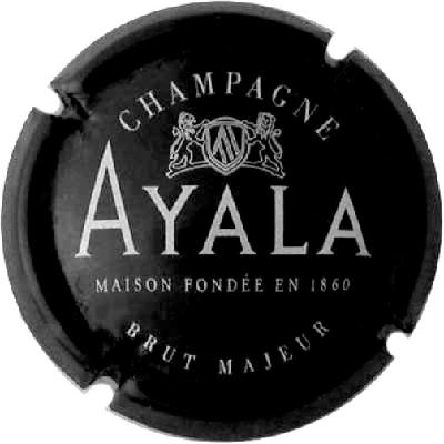 Ayala - n°0039c - Brut Majeur, verso noir avec écusson métal